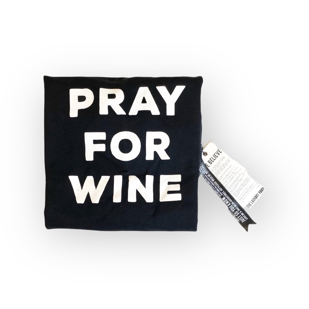 new The Laundry Room ☻︎ Super Soft Pray 4 Wine Graphic Sweatshirt ☻︎ Jet Black S - Picture 9 of 16